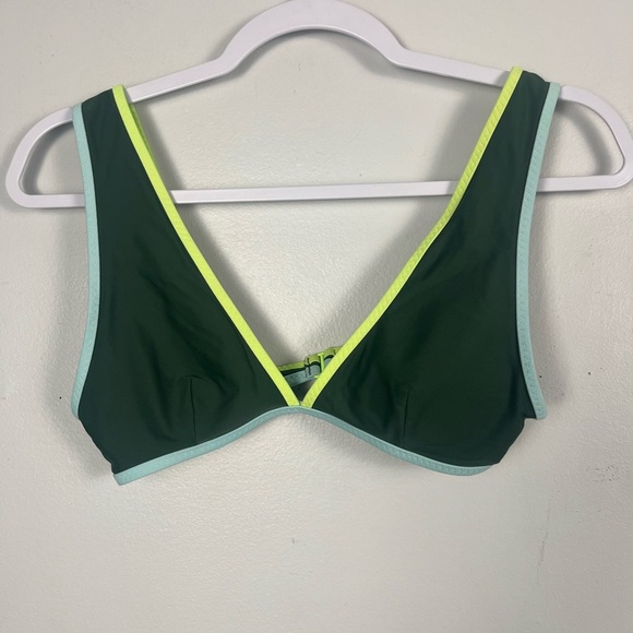 Aerie Wide Strap Plunge Bikini Top and Bikini Bottoms in Sycamore size small - Picture 5 of 11